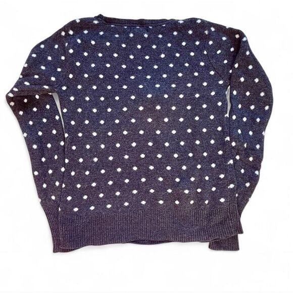 Women's S Gray Shrinking Violet Holiday Winter Ice Skating Bird Penguin Sweater - Picture 7 of 7